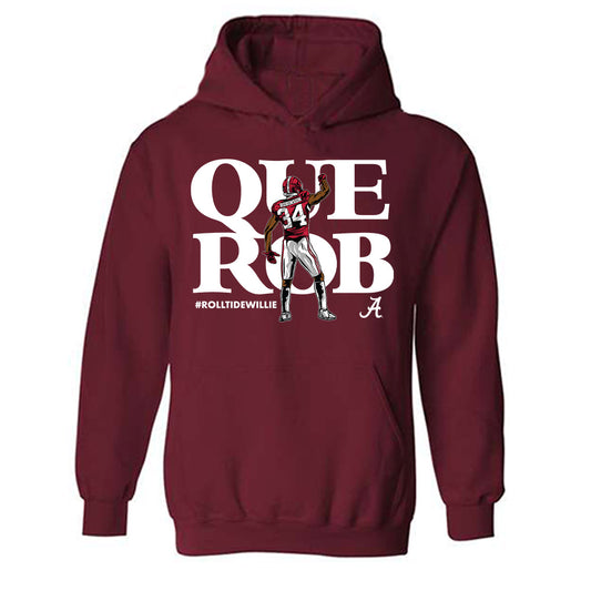 Alabama - NCAA Football : Quandarrius Robinson x Roll Tide Willie - Hooded Sweatshirt Individual Caricature