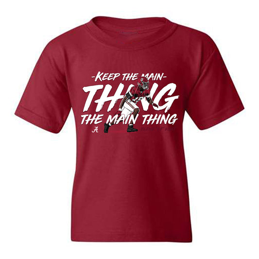 Alabama - NCAA Football : Keanu Koht x Roll Tide Willie - Youth T-Shirt Individual Caricature