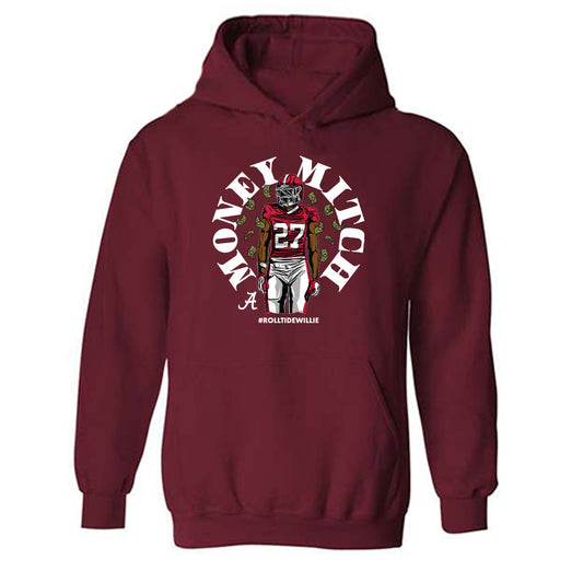 Alabama - NCAA Football : Tony Mitchell x Roll Tide Willie - Hooded Sweatshirt Individual Caricature