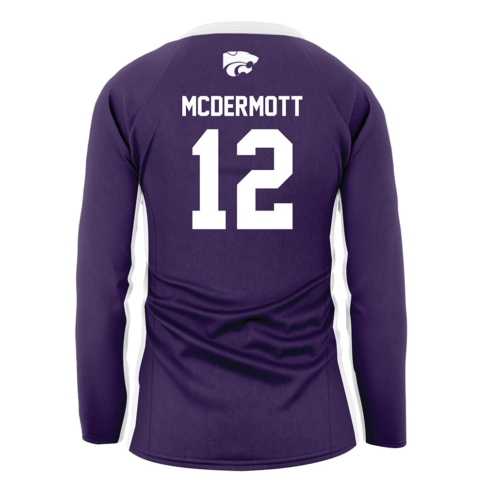 Kansas State - NCAA Women's Volleyball : Sydney McDermott - Purple Volleyball Jersey-1