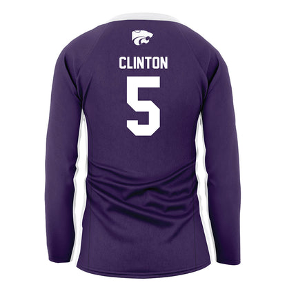 Kansas State - NCAA Women's Volleyball : Aniya Clinton - Purple Volleyball Jersey