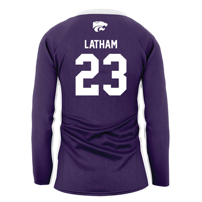 Kansas State - NCAA Women's Volleyball : Lauren Latham - Purple Volleyball Jersey-1