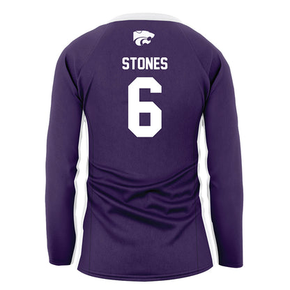 Kansas State - NCAA Women's Volleyball : Avery Stones - Purple Volleyball Jersey-1