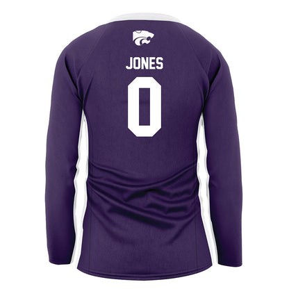 Kansas State - NCAA Women's Volleyball : Makinsey jones - Purple Volleyball Jersey-1