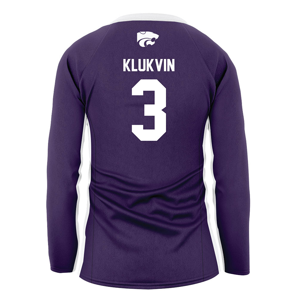 Kansas State - NCAA Women's Volleyball : Alex Klukvin - Purple Volleyball Jersey-1