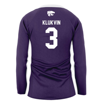 Kansas State - NCAA Women's Volleyball : Alex Klukvin - Purple Volleyball Jersey-1