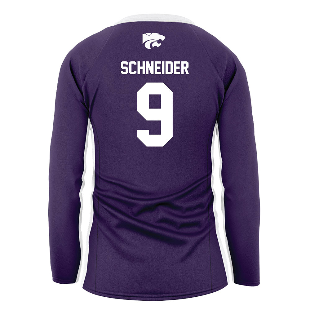 Kansas State - NCAA Women's Volleyball : Lauren Schneider - Purple Volleyball Jersey