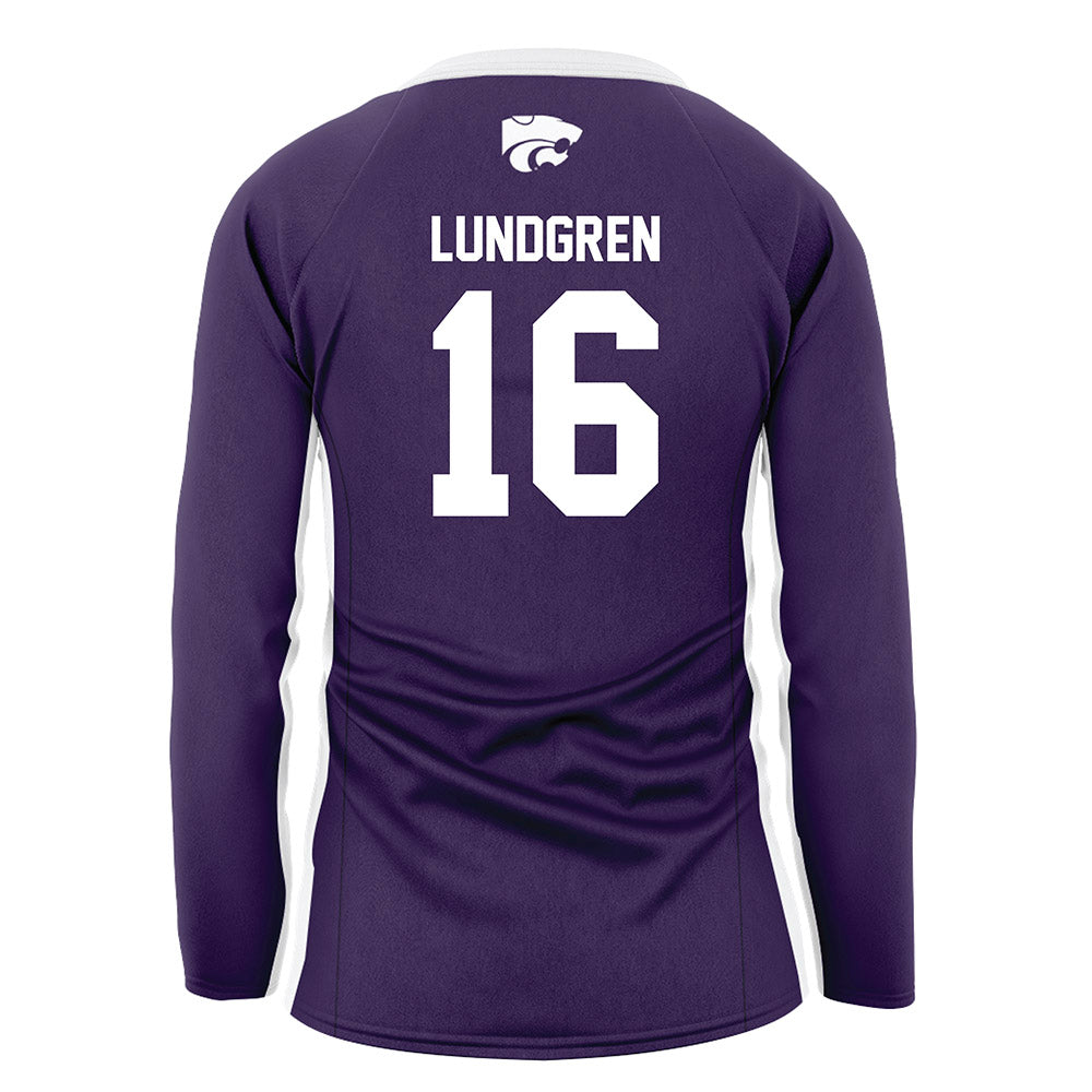Kansas State - NCAA Women's Volleyball : Cadence Lundgren - Purple Volleyball Jersey-1