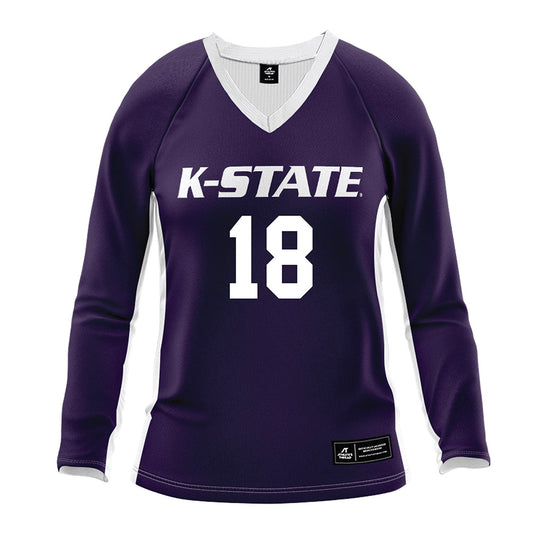 Kansas State - NCAA Women's Volleyball : Brenna Schmidt - Purple Volleyball Jersey