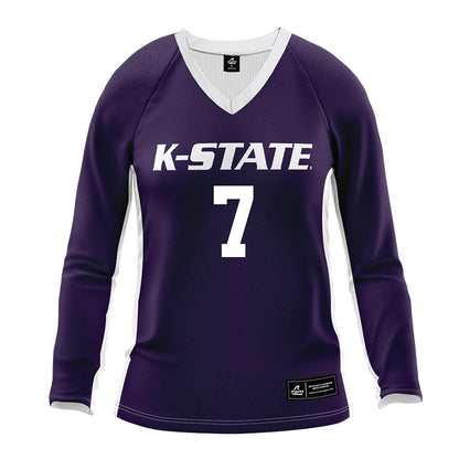 Kansas State - NCAA Women's Volleyball : Symone Sims - Purple Volleyball Jersey