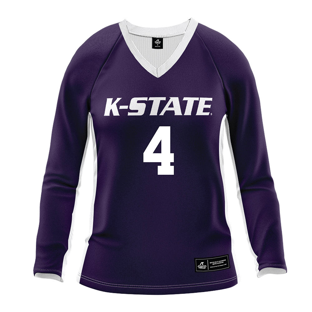 Kansas State - NCAA Women's Volleyball : Reagan Fox - Purple Volleyball Jersey