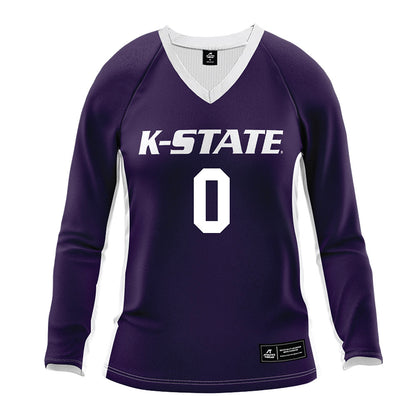 Kansas State - NCAA Women's Volleyball : Makinsey jones - Purple Volleyball Jersey-0