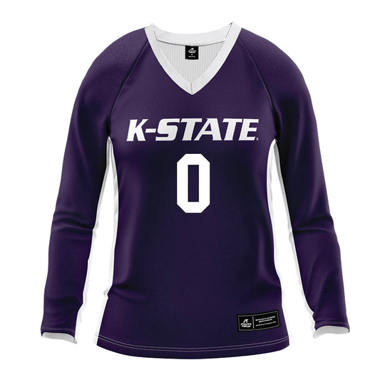 Kansas State - NCAA Women's Volleyball : Makinsey jones - Purple Volleyball Jersey-0