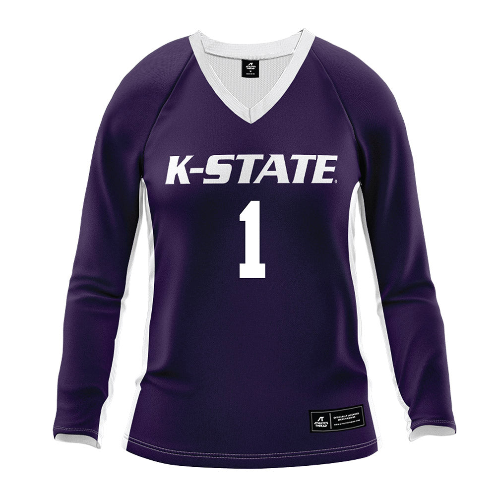 Kansas State - NCAA Women's Volleyball : Caleigh Ponn - Purple Volleyball Jersey-0