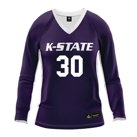 Kansas State - NCAA Women's Volleyball : Tatum Tindall - Purple Volleyball Jersey-0