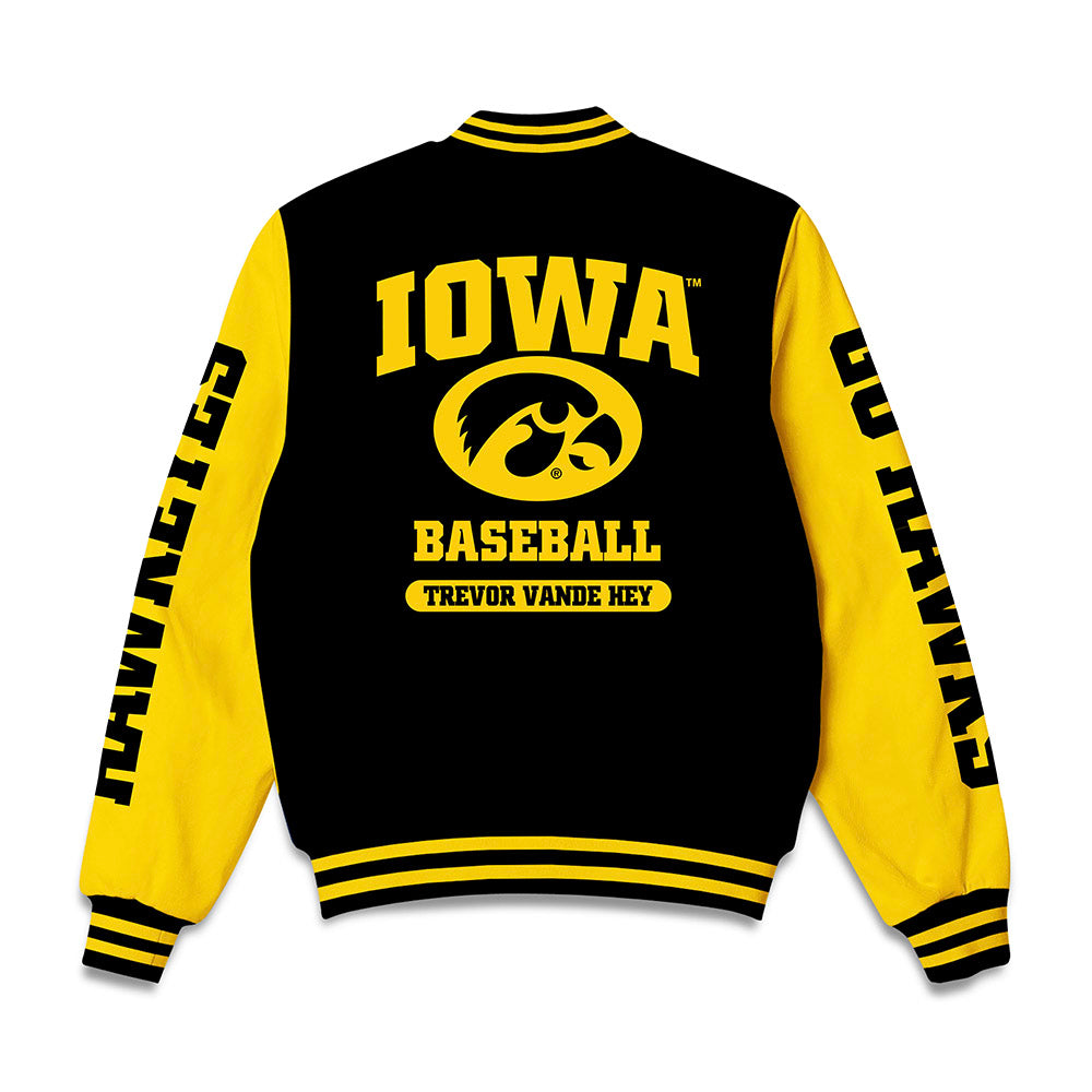 Iowa - NCAA Baseball : Trevor Vande Hey - Bomber Jacket-1