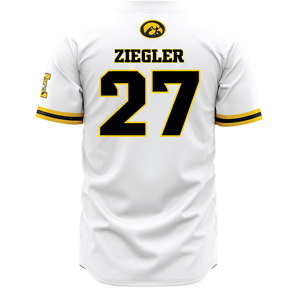 Iowa - NCAA Baseball : Jaylen Ziegler - White Baseball Jersey