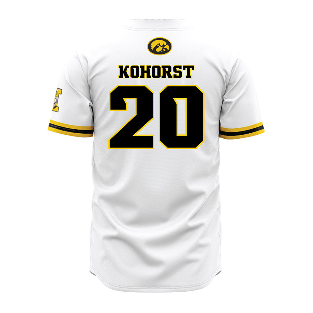 Iowa - NCAA Baseball : John Henry Kohorst - White Jersey-1