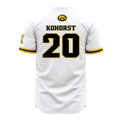 Iowa - NCAA Baseball : John Henry Kohorst - White Jersey-1