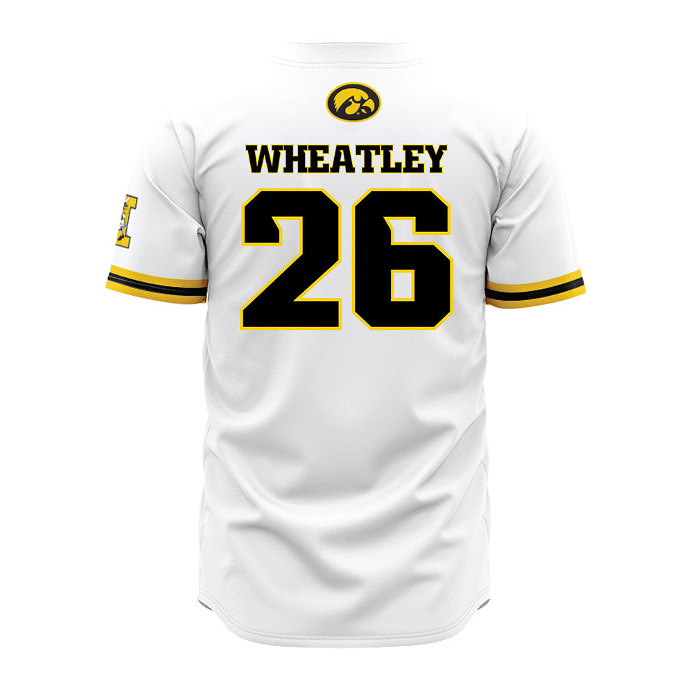 Iowa - NCAA Baseball : Chas Wheatley - White Jersey-1