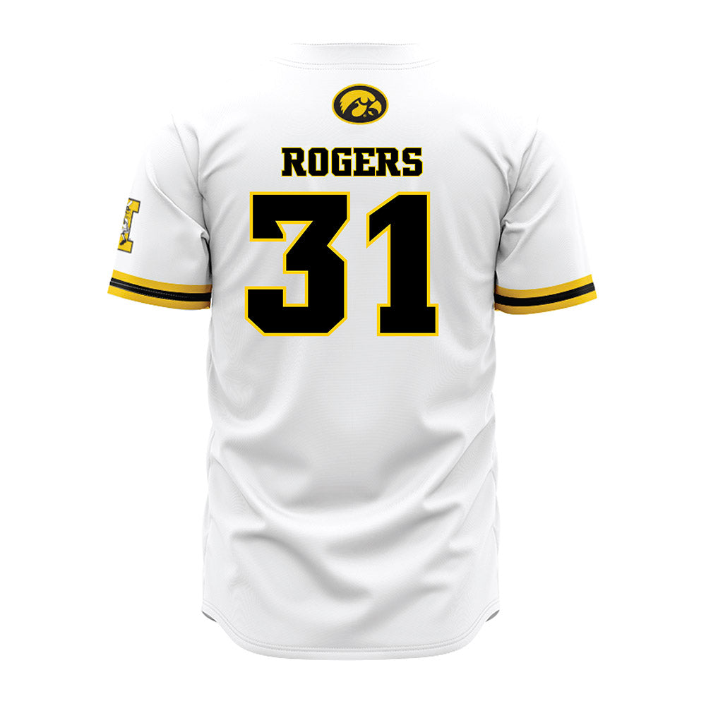 Iowa - NCAA Baseball : Daniel Rogers - White Jersey-1