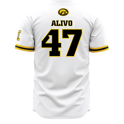 Iowa - NCAA Baseball : Kyle Alivo - White Baseball Jersey