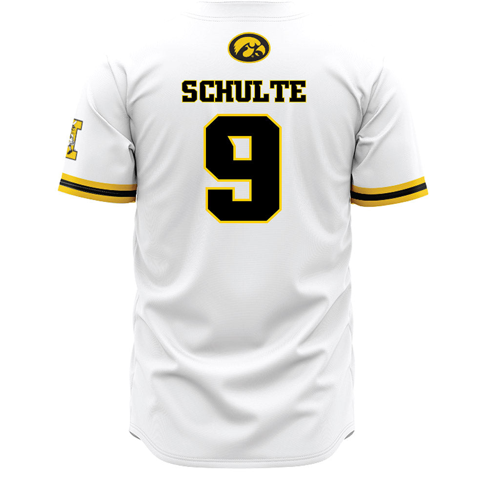 Iowa - NCAA Baseball : Kooper Schulte - White Baseball Jersey