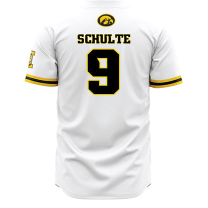 Iowa - NCAA Baseball : Kooper Schulte - White Baseball Jersey