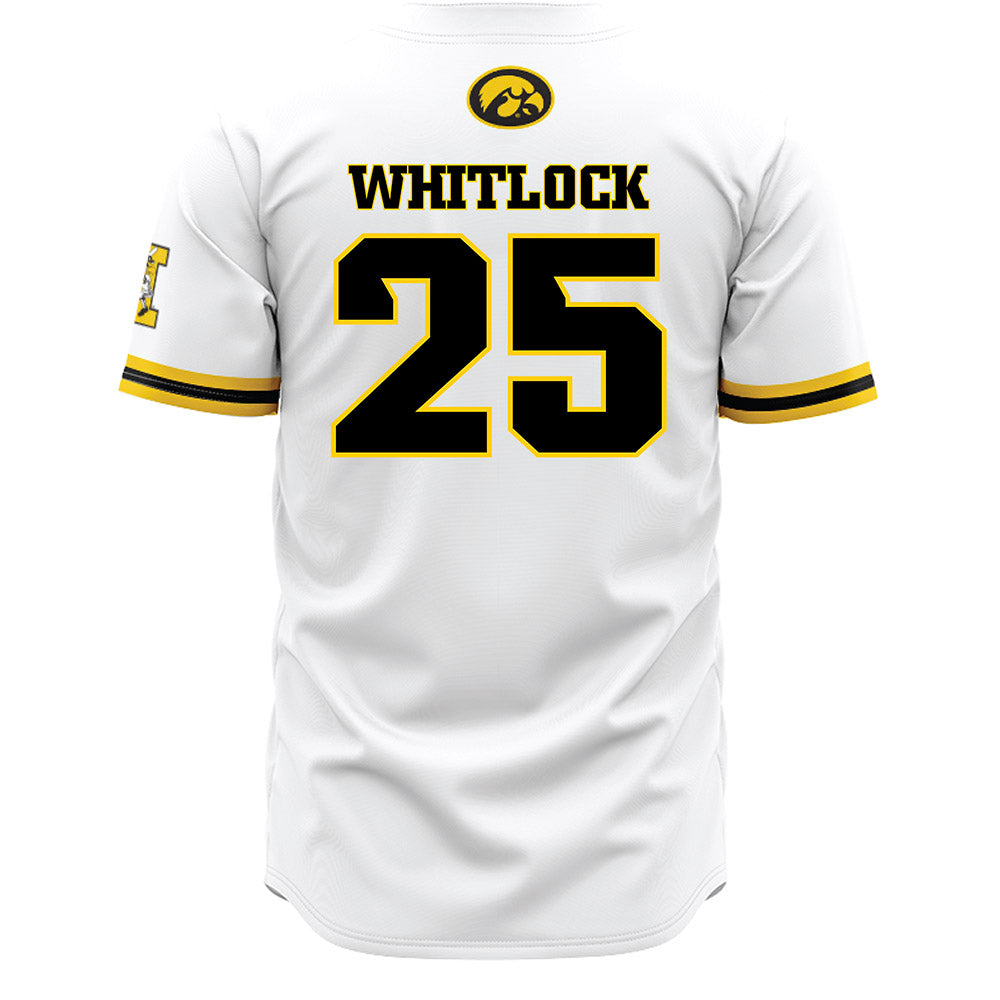 Iowa - NCAA Baseball : Jack Whitlock - White Baseball Jersey