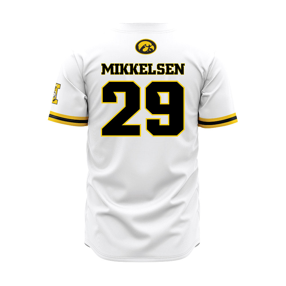 Iowa - NCAA Baseball : Ty Mikkelsen - White Baseball Jersey