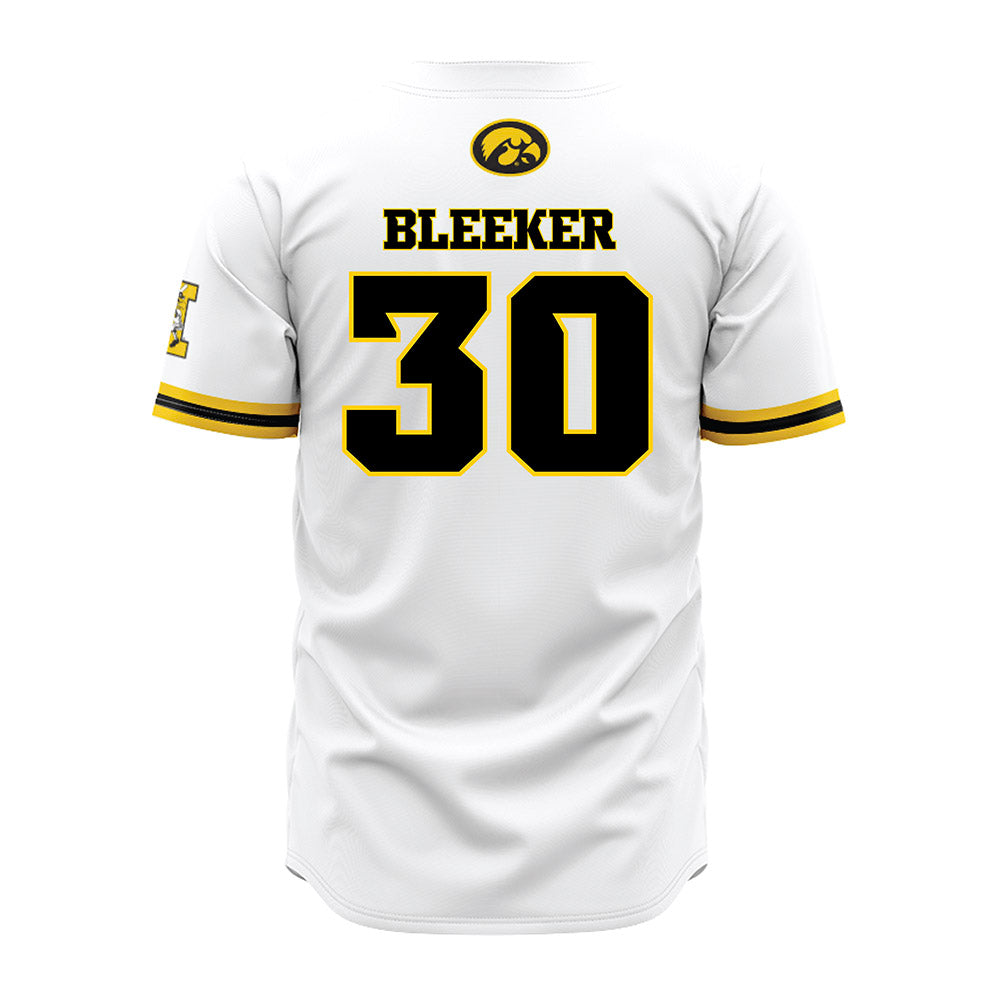 Iowa - NCAA Baseball : Jaron Bleeker - White Jersey-1