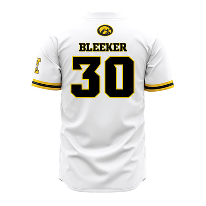 Iowa - NCAA Baseball : Jaron Bleeker - White Jersey-1