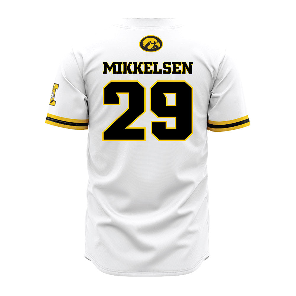 Iowa - NCAA Baseball : Ty Mikkelsen - White Jersey-1