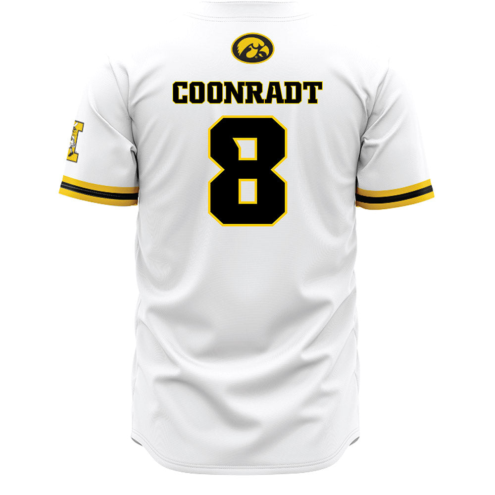 Iowa - NCAA Baseball : Colin Coonradt - White Baseball Jersey