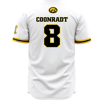 Iowa - NCAA Baseball : Colin Coonradt - White Baseball Jersey