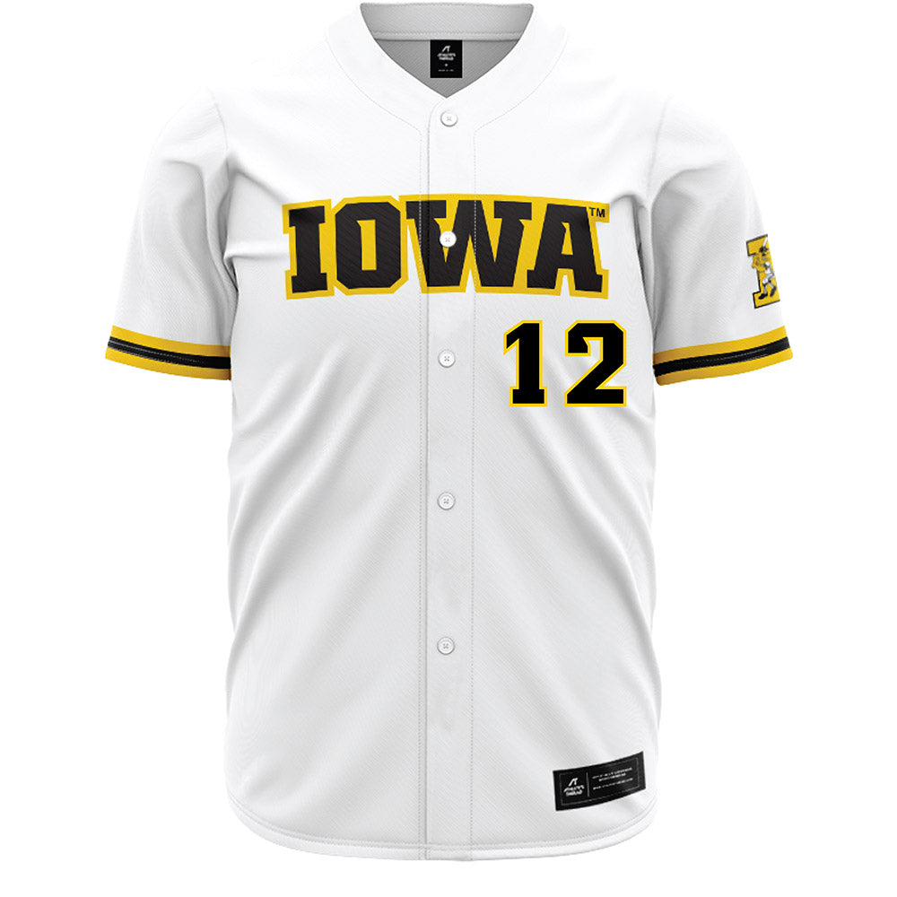 Iowa - NCAA Baseball : Jaixen Frost - White Baseball Jersey