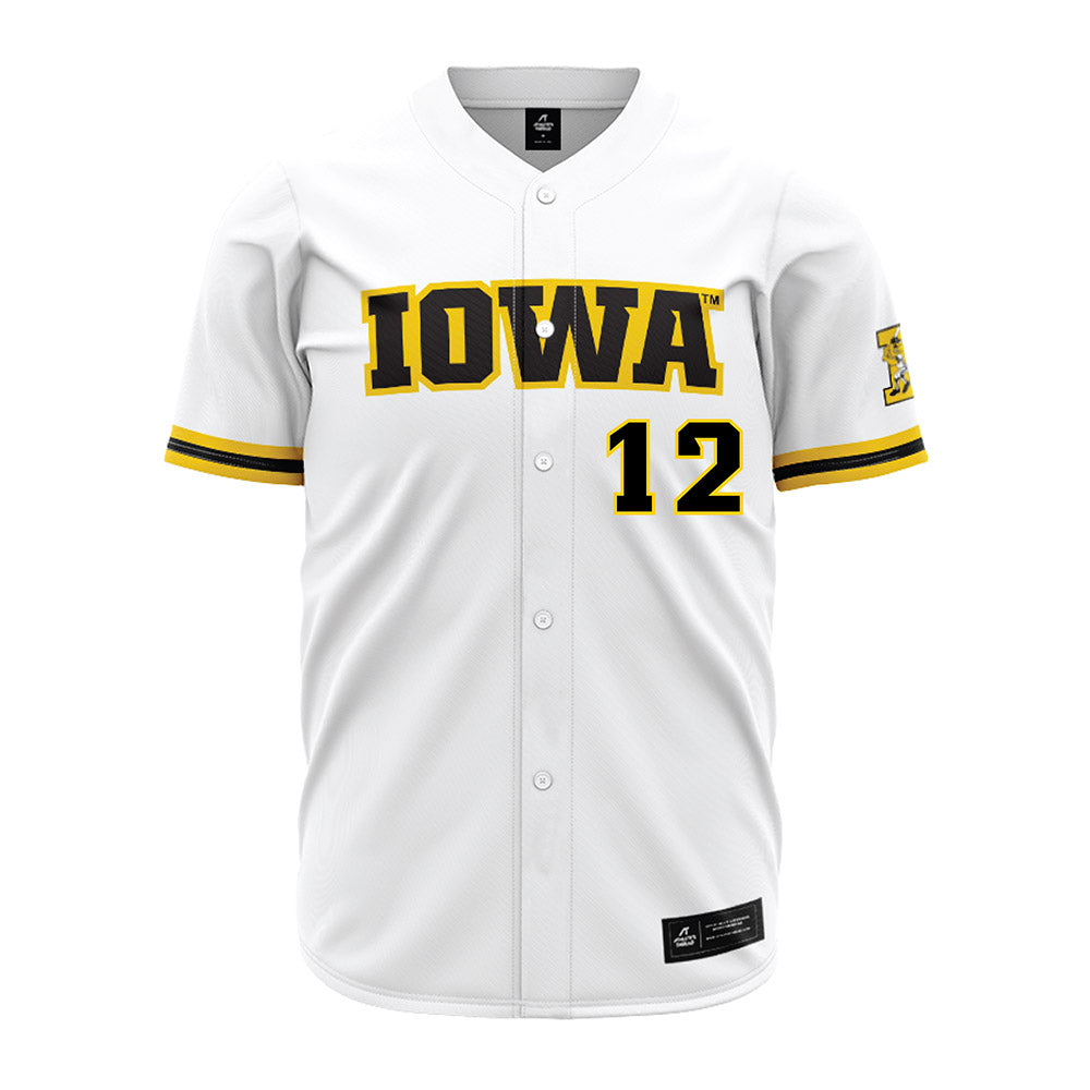 Iowa - NCAA Baseball : Jaixen Frost - White Jersey-0