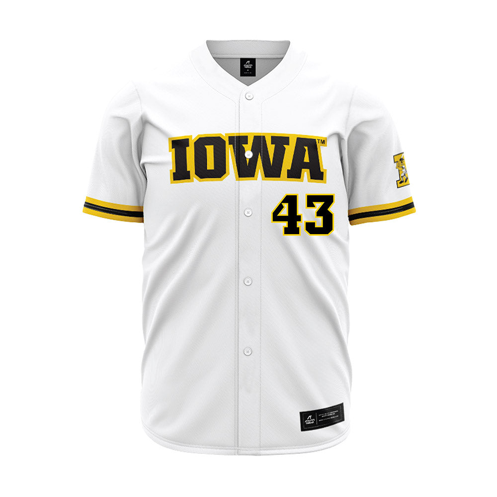 Iowa - NCAA Baseball : Bryson Walker - White Baseball Jersey-0