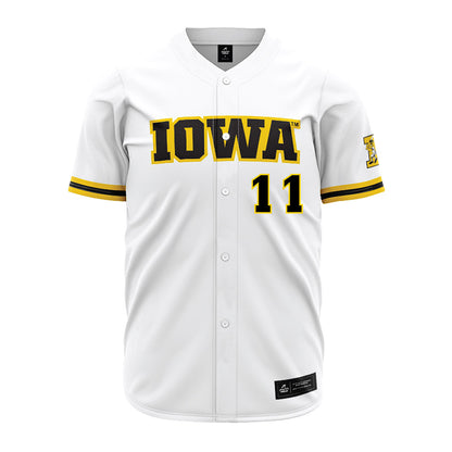 Iowa - NCAA Baseball : Miles Risley - White Jersey-0