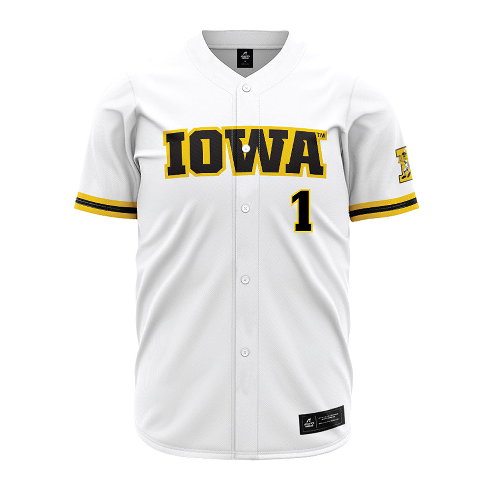 Iowa - NCAA Baseball : Caleb Wulf - White Jersey-0
