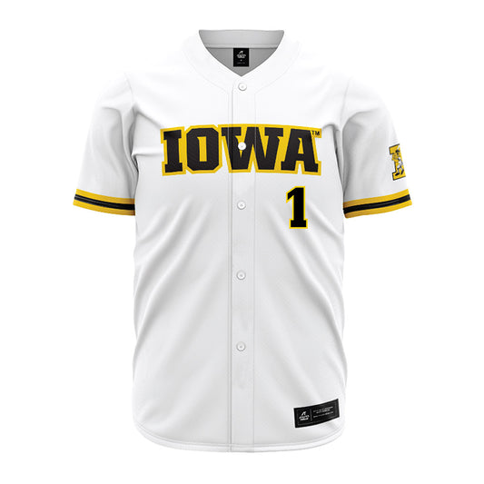 Iowa - NCAA Baseball : Caleb Wulf - White Jersey-0