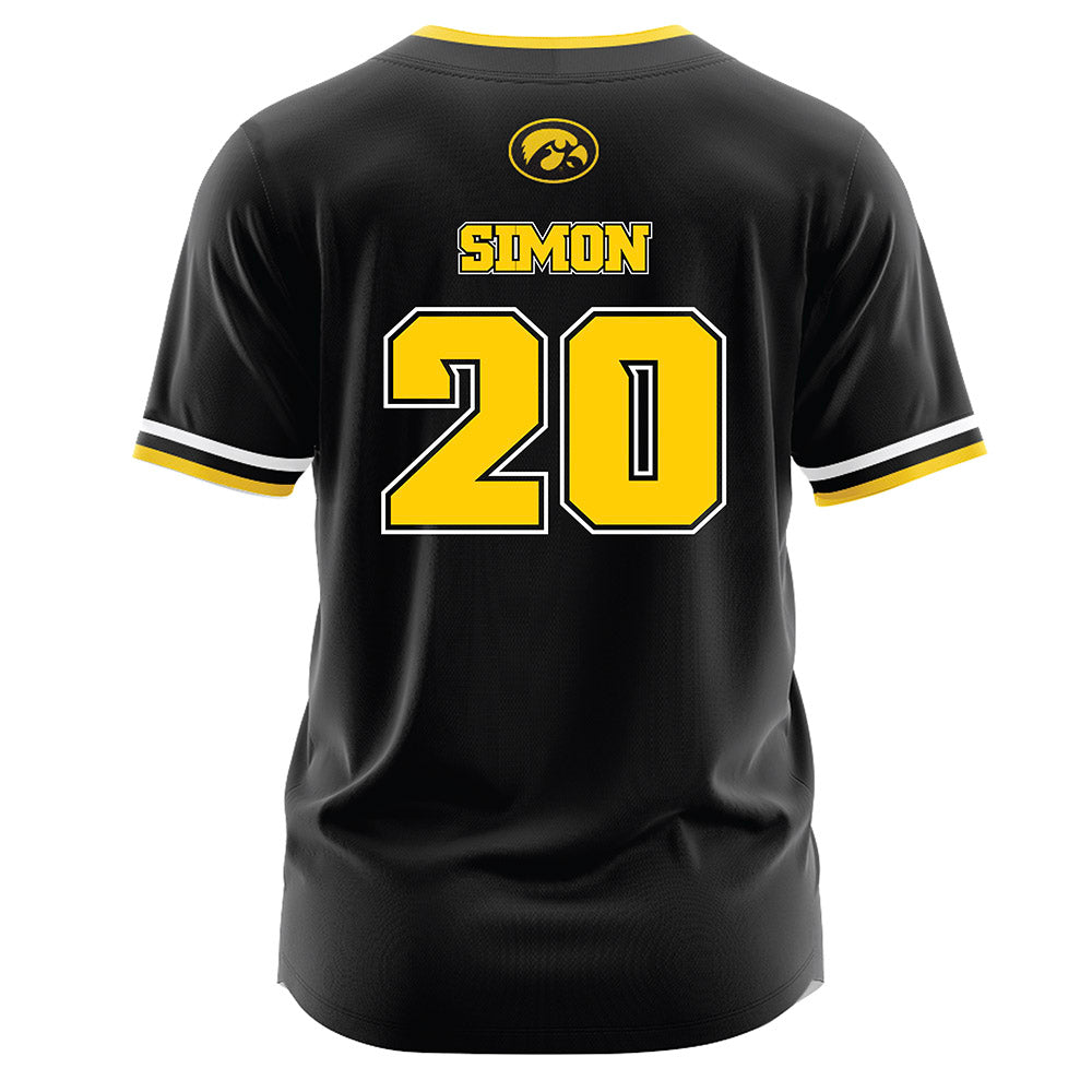 Iowa - NCAA Softball : Devin Simon - Black Jersey-1