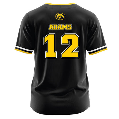 Iowa - NCAA Softball : Jalen Adams - Black Jersey-1