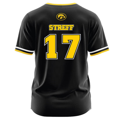 Iowa - NCAA Softball : Anna Streff - Black Jersey-1