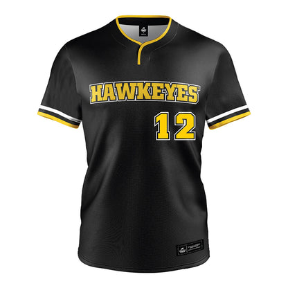 Iowa - NCAA Softball : Jalen Adams - Black Jersey-0