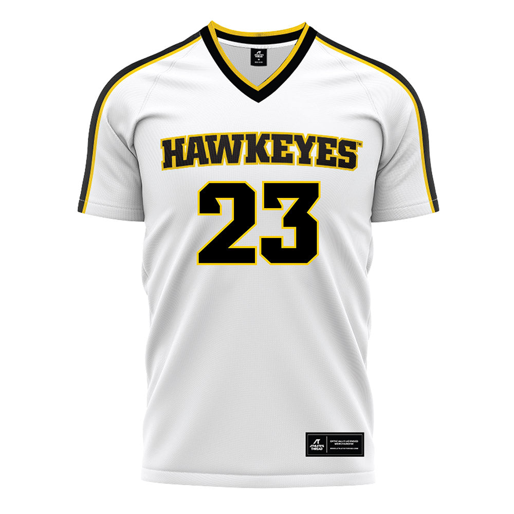 Iowa - NCAA Women's Soccer : Alli Macke - White Soccer Jersey-0
