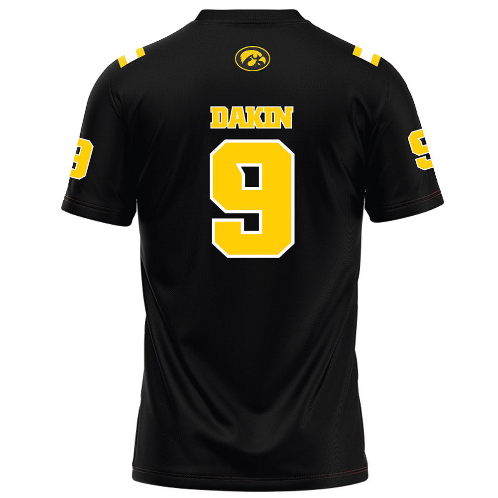 Iowa - NCAA Football : Rhys Dakin - Black Football Jersey-1