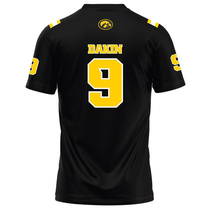 Iowa - NCAA Football : Rhys Dakin - Black Football Jersey-1