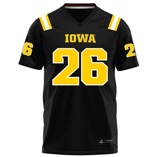 Iowa - NCAA Football : Xavier Williams - Black Football Jersey-0