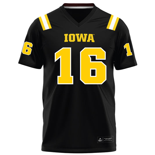 Iowa - NCAA Football : O'lontae Dean - Black Football Jersey-0